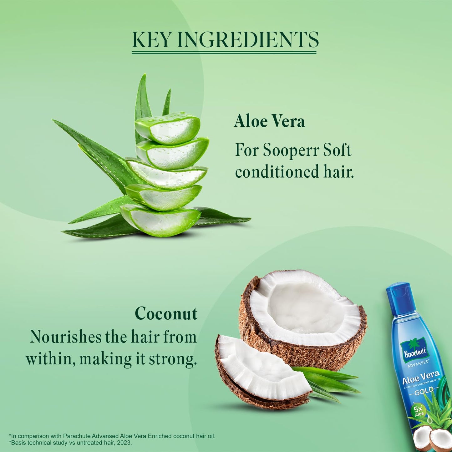 Parachute Advansed Aloe Vera Enriched Coconut Hair Oil Gold | 5X Aloe Vera With Coconut Oil| Makes Hair Sooperr Soft | 400ml