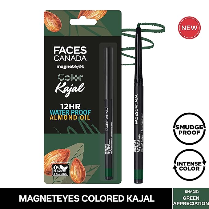 FACES CANADA Magneteyes Waterproof Color Kajal - Green Appreciation 02