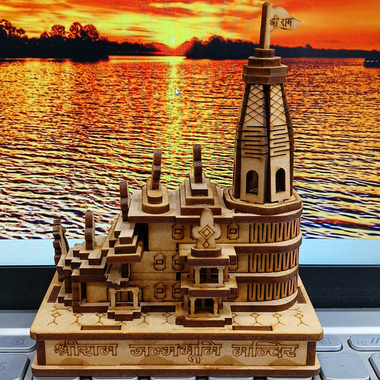 Ram Janambhoomi Ayodhya 3D Model Temple (4 inch) - Perfect for Home Temple, Gifting, and Decorations