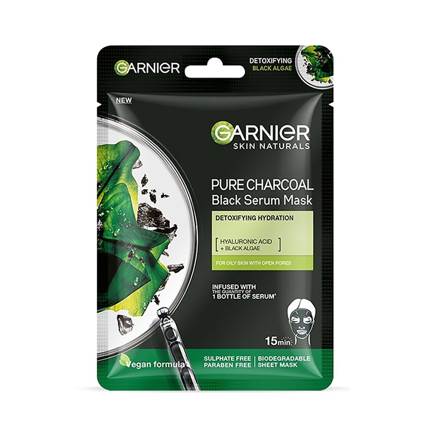 Garnier Skin Naturals Black Serum Mask Pure Charcoal, 28g