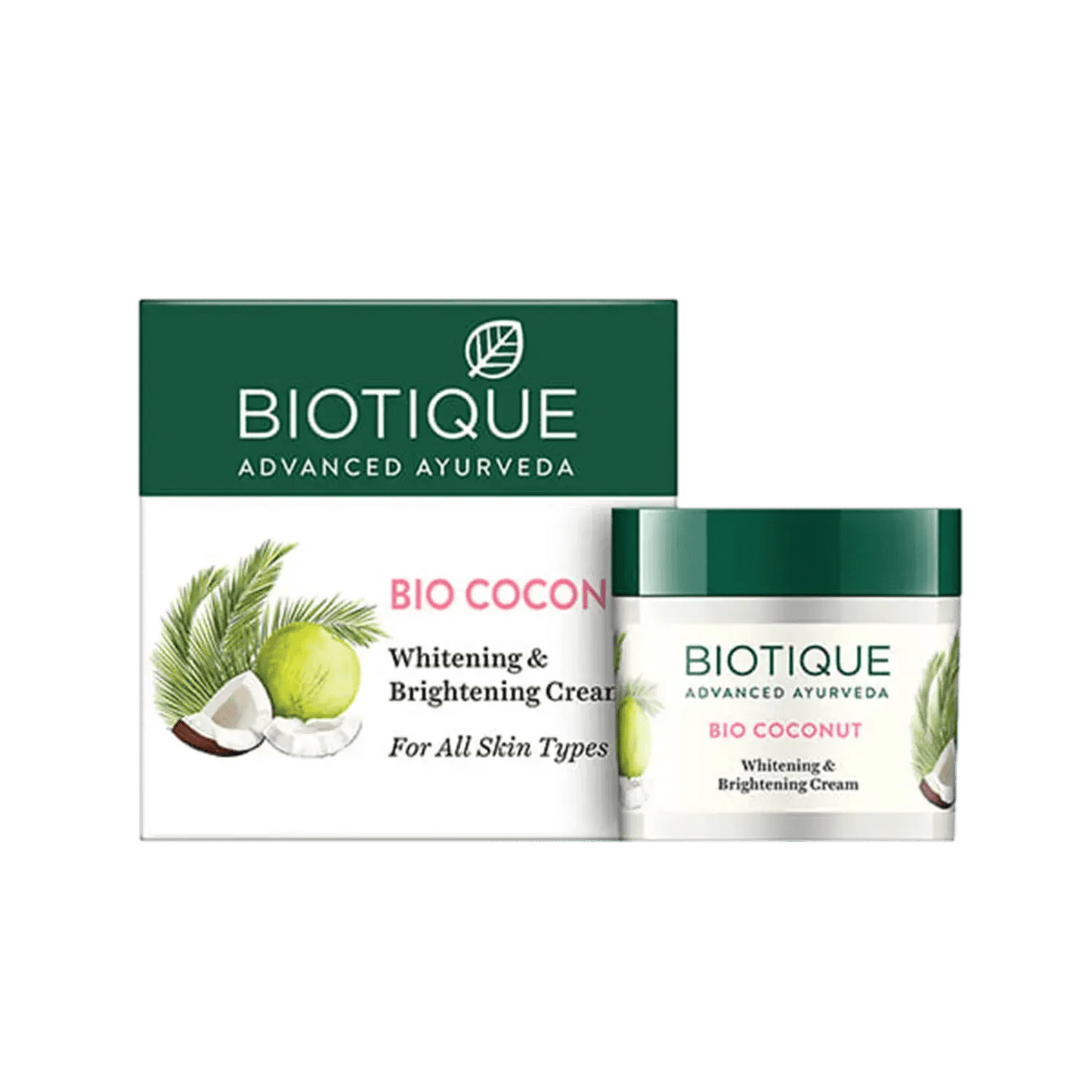 Biotique Coconut Whitening and Brightening Instant Glow Cream 50g - You GorgeousFace Cream