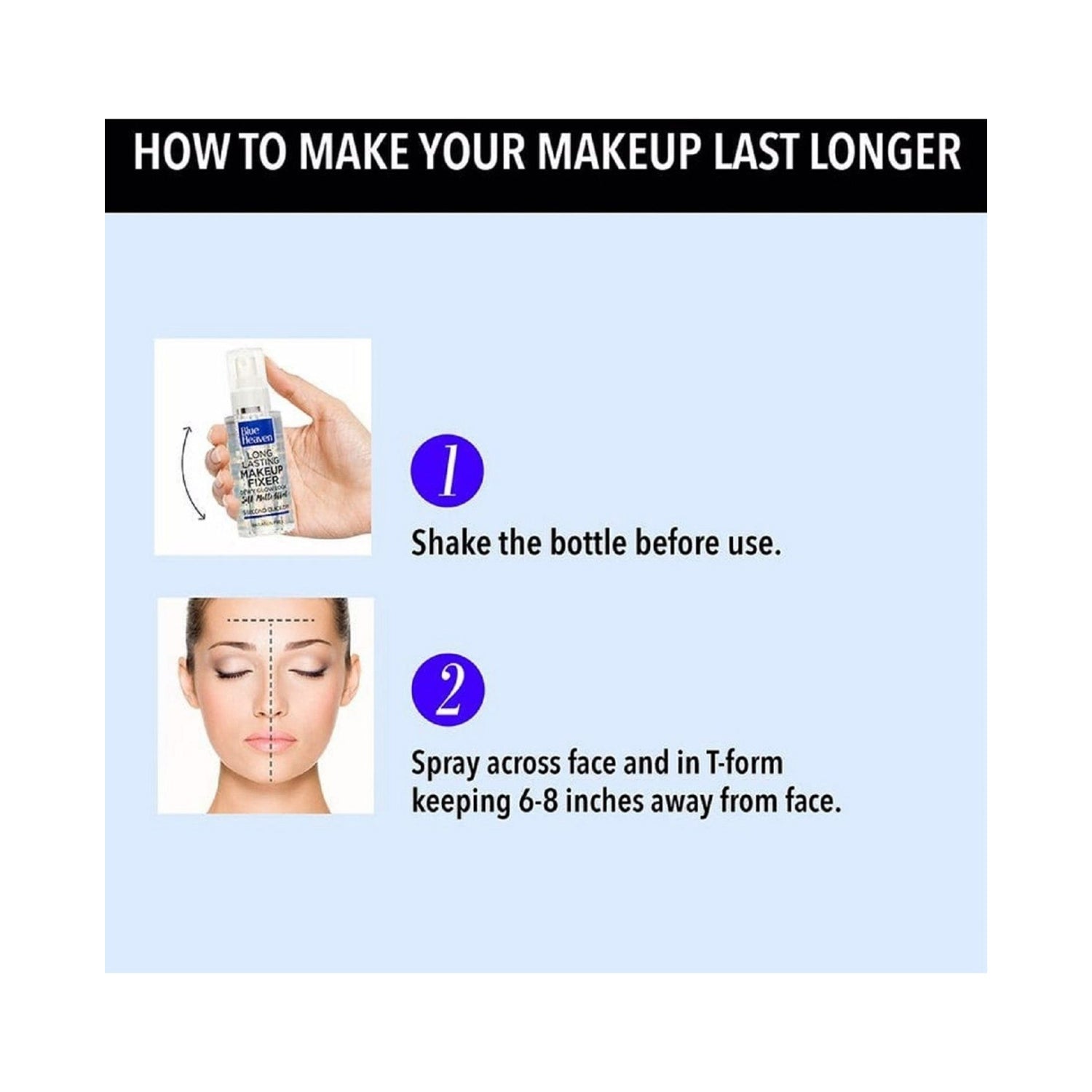 Blue Heaven Flawless Makeup Base Primer 16 g & Long Lasting Makeup Fixer Combo 60 ml - You GorgeousMakeup Fixer