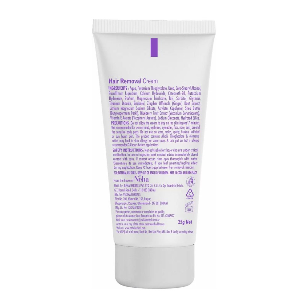 FLARA Hair Removal Cream Shea Butter & Blueberry Sensitive Skin, Cream (25 g, Set of 2) - You GorgeousHair Remover