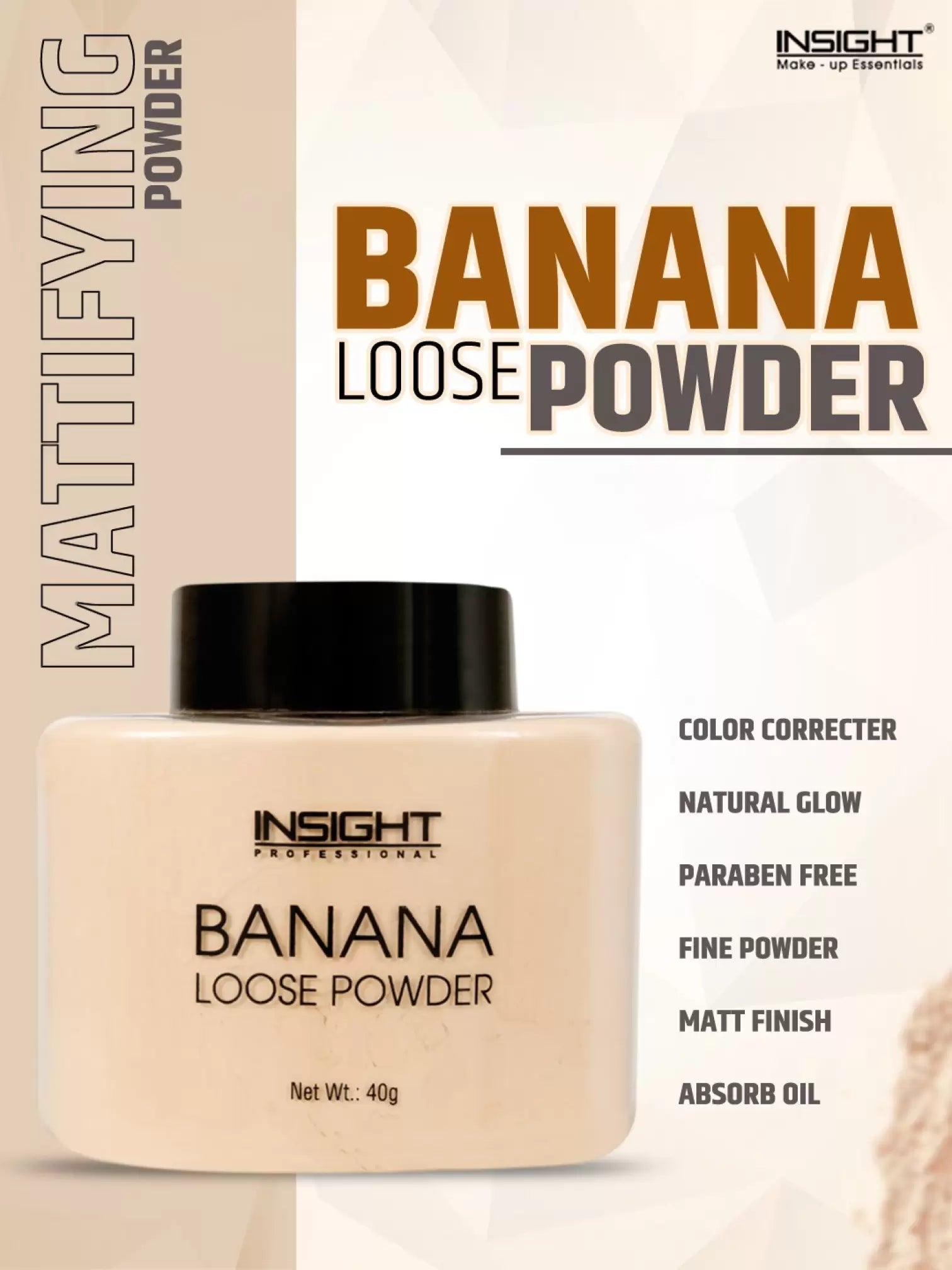 Insight Banana Loose Mattifying Powder Compact - You GorgeousFace Powder