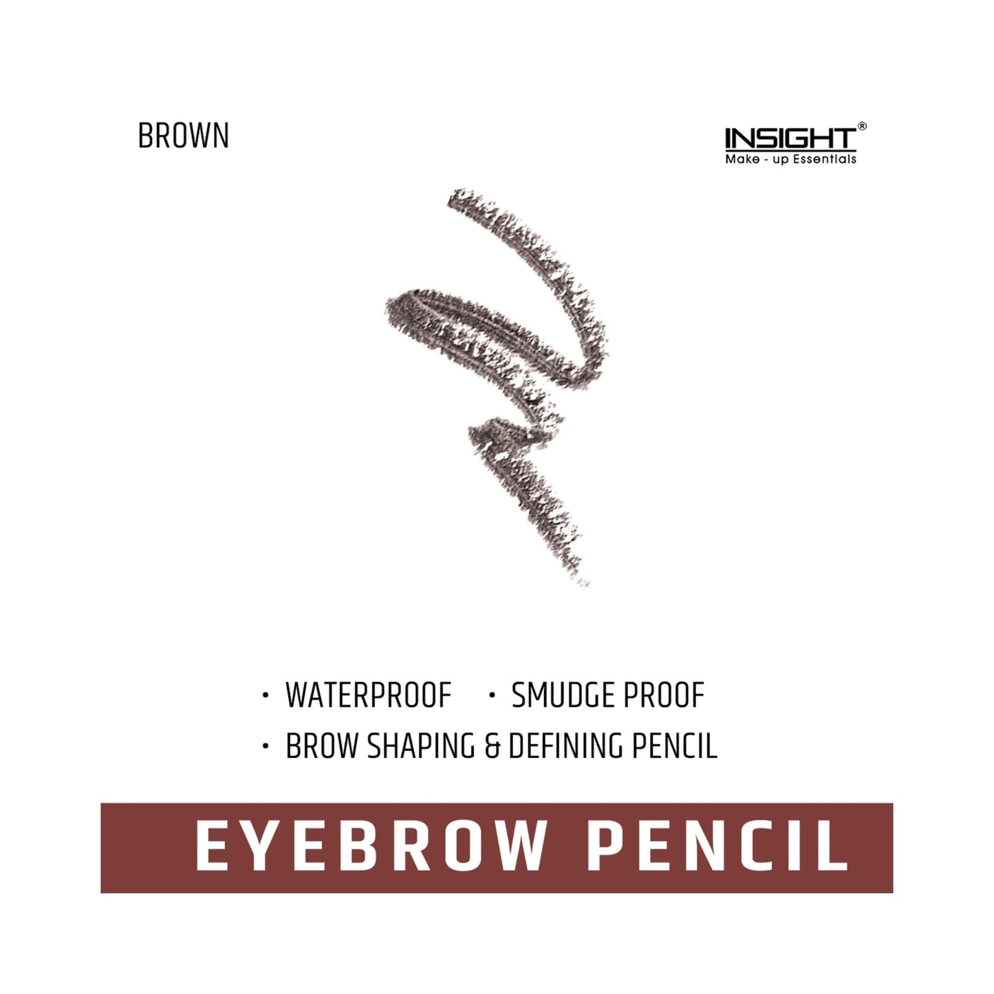 Insight Cosmetics Smudge Free Eyebrow Pencil - Brown 0.5g - You GorgeousEyebrow Pencel