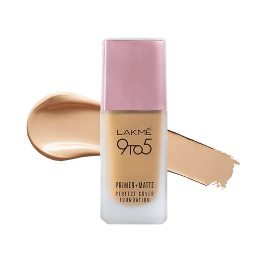 Lakme 9To5 Primer + Matte Perfect Cover SPF20 Foundation 25 ml - Warm Light W110 - You GorgeousFace Primer & Foundation