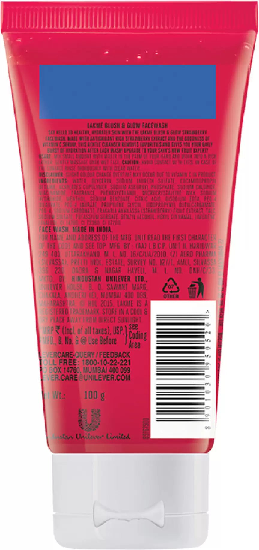 Lakme Blush And Glow Strawberry Blast Gel Face Wash 100g - You GorgeousFace Wash