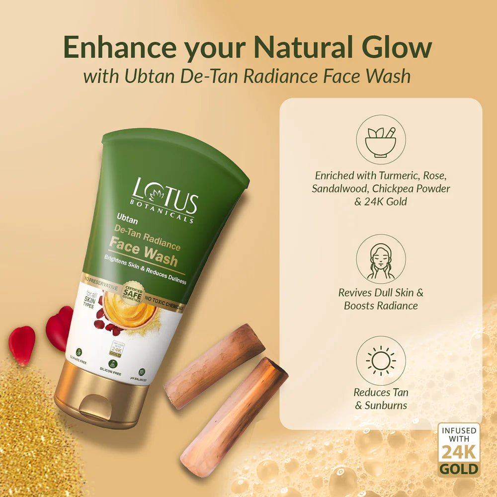 Lotus Botanicals Ubtan De-Tan Radiance Face Wash 100ml - You GorgeousFace Wash