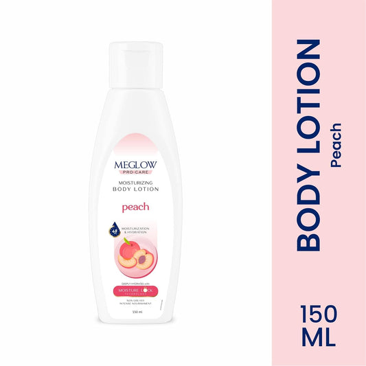 Meglow Pro-Care Moisturizer Body Lotion for Women/Men 150ml Enriched with Peach|Body Lotion For Dry Skin|Deeply Hydrates with 48hrs Moisture - You GorgeousBody Lotion