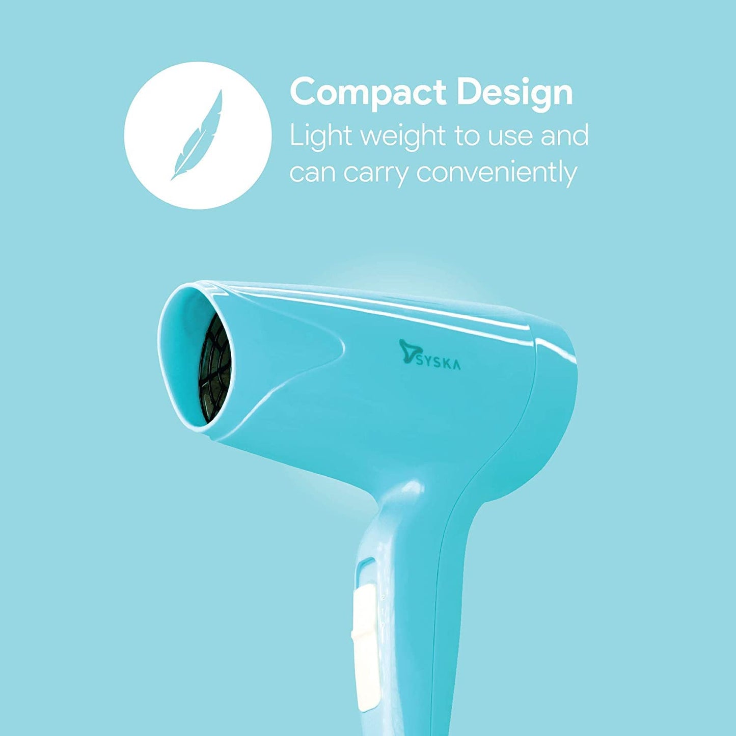 Syska HD1600 Trendsetter 1000 Watts Hair Dryer - Teal - You GorgeousHair Dryers