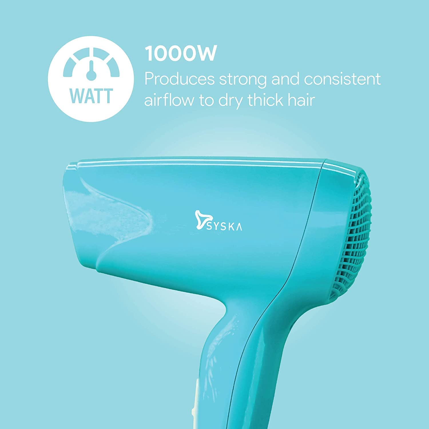 Syska HD1600 Trendsetter 1000 Watts Hair Dryer - Teal - You GorgeousHair Dryers