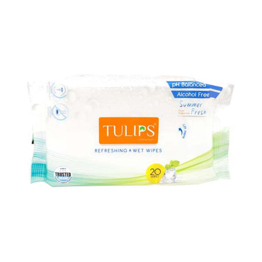 Tulips Refreshing Wet Wipes - Summer Fresh (20Pcs) - You GorgeousMakeup Accessory