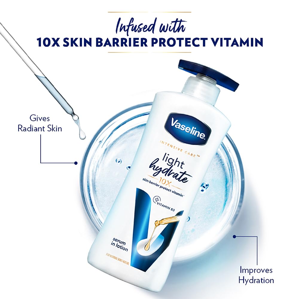 Vaseline Superlight & Non-Sticky Light Hydrate Serum In Lotion With Vitamin B3 400ml - You GorgeousBody Lotion