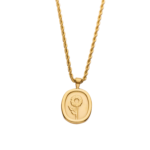 Sunburst Sunflower 18K Gold Plated Pendant