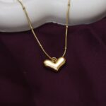 Luminous Love Gold Heart Pendant Necklace