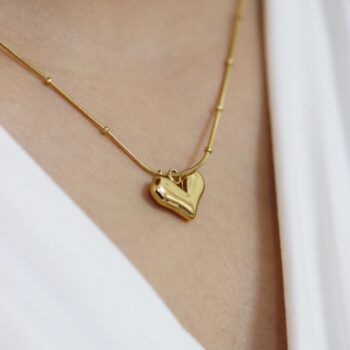 Luminous Love Gold Heart Pendant Necklace