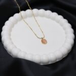 Rose Eternity Stone 18K Gold Plated Necklace Pendant