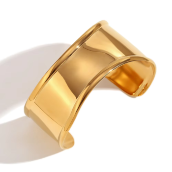 Wide Gold Cuff Bracelet