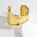 Wide Gold Cuff Bracelet
