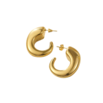 Modern Arch Gold Hoops
