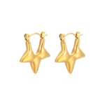 Star Hoop Earrings