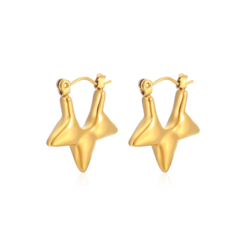 Star Hoop Earrings
