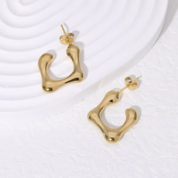 Modern Kinetic Hoop Earrings