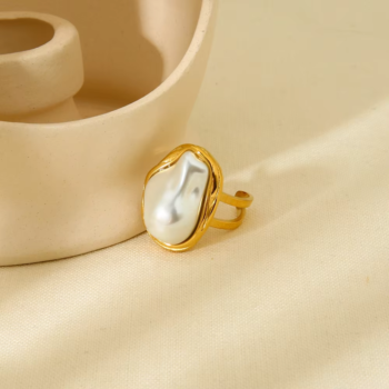 "Baroque Pearl Statement Ring"