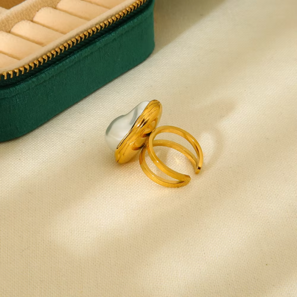 "Baroque Pearl Statement Ring"