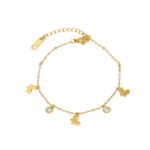 Dainty Butterfly & Crystal Anklet