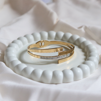 The Signature Cuff | 18K Gold Plated Anti-Tarnish Crystal Bracelet
