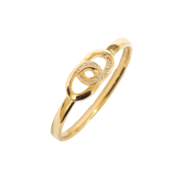 Modern Cross-Over Gold-Plated Bracelet