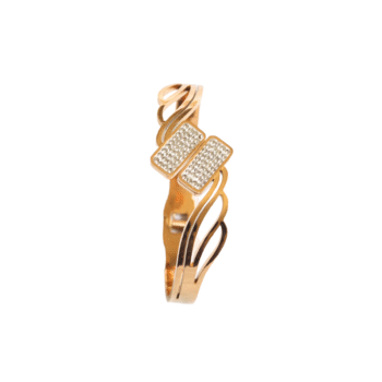 Swirl Design Pave Crystal Gold Bracelet