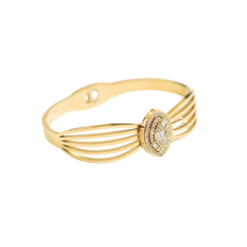Crystal Dangle Gold Bracelet
