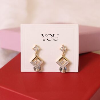 Luxe Geometry Crystal Earrings