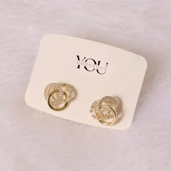 Gold Knot Stud Earrings