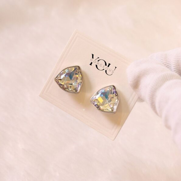 Trilliant Cut Crystal Stud Earrings