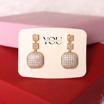 Gold Crystal Drop Earrings