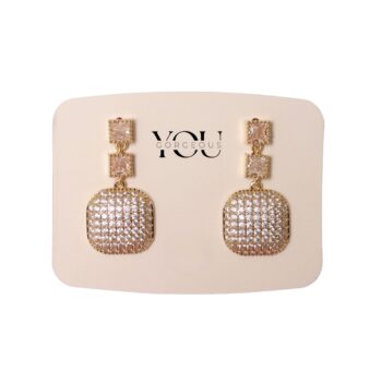 Gold Crystal Drop Earrings