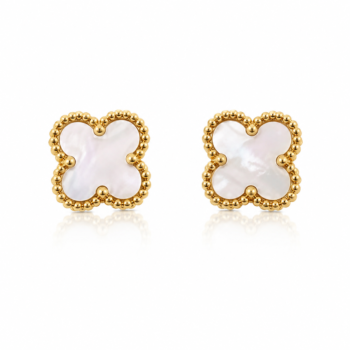YouGorgeous™ 18K Gold Plated Anti-Tarnish Clover Earrings for Women | 316L Stainless Steel Waterproof & Hypoallergenic Jewellery
