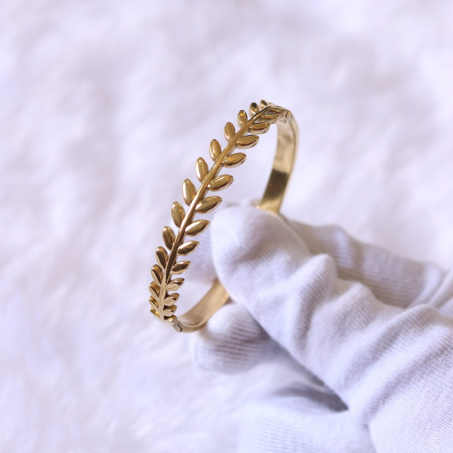 Golden Olive Leaf Cuff Bracelet Golden Olive Leaf Cuff Bracelet