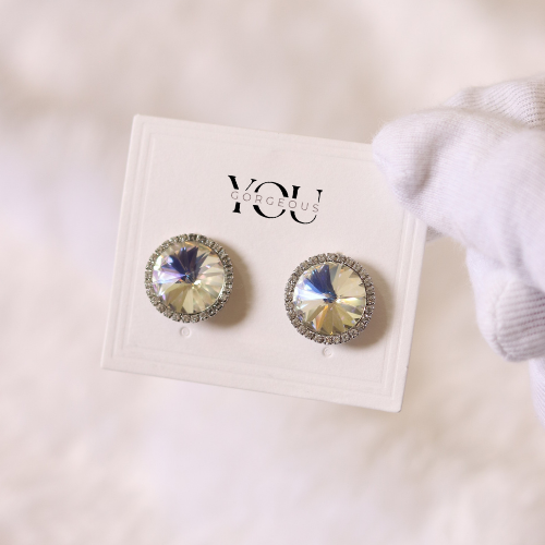 Anti-Tarnish Crystal Stud Earrings • Round Halo Sparkle Earrings • Hypoallergenic Bridal Earrings • Dainty Everyday Jewelry Gift for Her Anti-Tarnish Crystal Stud Earrings • Round Halo Sparkle Earrings • Hypoallergenic Bridal Earrings • Dainty Everyday Jewelry Gift for Her