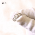 Elegant Square-Cut Crystal Engagement Ring • Double Pavé Band • Vintage Halo Design • Anti-Tarnish Silver Tone • Bridal Jewelry Gift