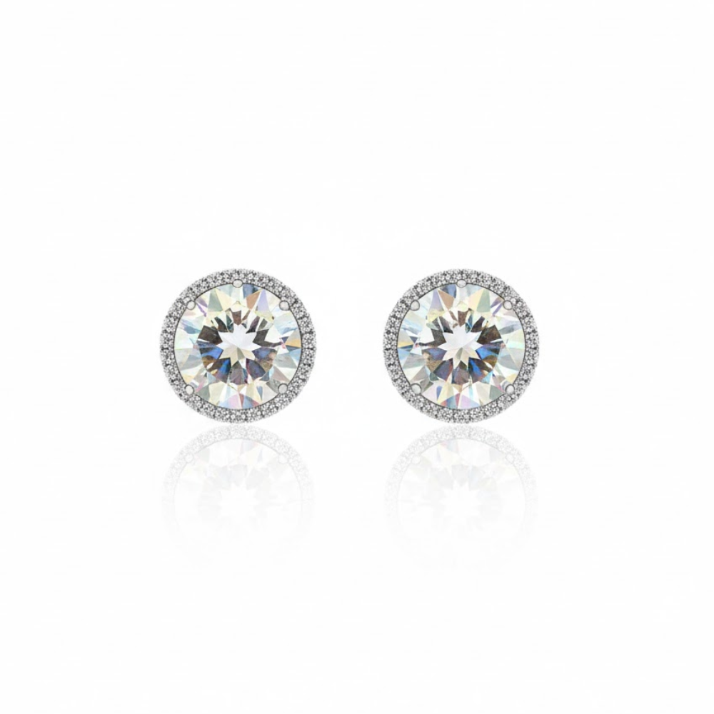 Yougorgeous Anti-Tarnish Dazzling Halo Stud Earrings Yougorgeous Anti-Tarnish Dazzling Halo Stud Earrings