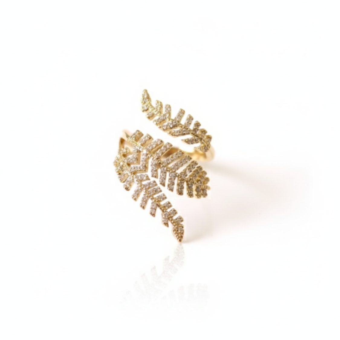 Gold Leaf Wrap Ring Adjustable Anti Tarnish Statement Ring for Women | Dainty Nature Inspired Jewelry | Birthday Gift for Her