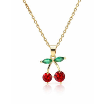 YouGorgeous™ 18K Gold Plated Cherry Pendant Necklace