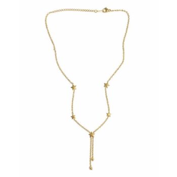 YouGorgeous™ 18K Gold Plated Anti-Tarnish Celestial Star Y-Chain Necklace – 316L Stainless Steel Waterproof & Hypoallergenic Premium Jewellery Birthday Anniversary Gift for Women Girls