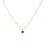 YouGorgeous™ 18K Gold Plated Anti-Tarnish Heart of Emerald Green Necklace – 316L Stainless Steel Waterproof & Hypoallergenic Premium Jewellery Birthday Anniversary Gift for Women Girls