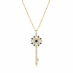 YouGorgeous™ 18K Gold Plated Anti-Tarnish Luxury Key Pendant Necklace – 316L Stainless Steel Waterproof & Hypoallergenic Premium Jewellery Birthday Anniversary Gift for Women Girls