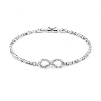 YouGorgeous™ Silver Plated Anti-Tarnish Infinity Charm Bracelet – 316L Stainless Steel Waterproof & Hypoallergenic Premium Jewellery Birthday Anniversary Gift for Women Girls